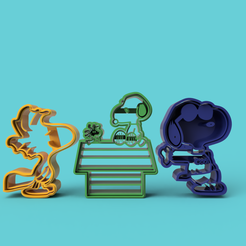 Snoopy-cortantes-Cookies.png Archivo STL Cortantes de galletas Snoopy y Emilio・Idea de impresión 3D para descargar, lucasquipildor20
