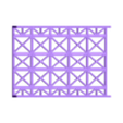 Streamline Double Track Bridge Deck 152mm with Guide Rails.stl Model Railway Double Track Straight Bridge Deck Lattice Sides