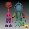 Miniprint-R001-SkullAI-05.png Файл 3D Мини-принт R001 - Череп AI・Дизайн для загрузки и 3D-печати