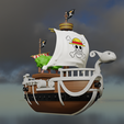 GoingMerry-07.png One Piece Fans - Bring the Going Merry Home in 3D - .stl File for Printing!