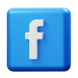 Facebook.png Social Media 3D Illustration [Blend, FBX, OBJ, PNG] [FR].