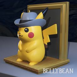 pikachu01.jpg STL file Pikachu Van Gogh figurine FAN ART・Model to download and 3D print
