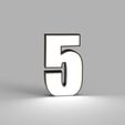 NUMERO-5.jpg PACK LED NUMBERS FROM 0 TO 9 - SIGN - POSTER