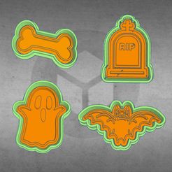 4FE7EF28-D45C-40A4-91B2-1A1EF85A9260.jpeg Archivo STL KIT X4 CORTANTES Y MARCADORES HALLOWEEN ( HUESO, TUMBA, FANTASMA, MURCIÉLAGO )・Objeto de impresión 3D para descargar