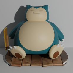 Snorlax.png Fichier STL Snorlax pokemon modèle d'impression 3D・Plan pour impression 3D à télécharger