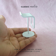 cLassic minialide Miniatura LEM Piston Stool, LEM Bar Stool Silla para 1:12 DOLLHOUSE