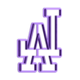 los angeles dodger LA logo 4in.STL Dodgers Logo Fondant Cookie Cutter Set Multiple Sizes