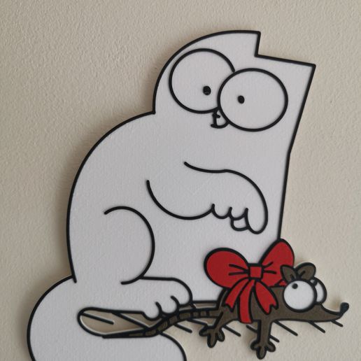 Simon's cat with mouse - 3D model önizlemesi