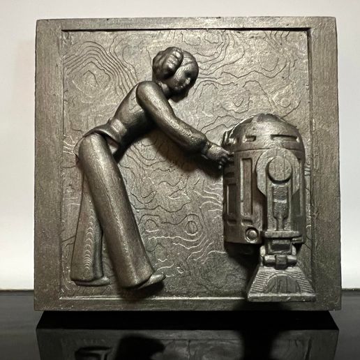 Star Wars Princess Leia in carbonite resin statue mandalorian custom figure 