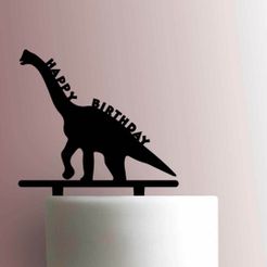 JB_Dinosaur-Brontosaurus-Happy-Birthday-225-A274-Cake-Topper.jpg Fichier STL JOYEUX ANNIVERSAIRE DINOSAURE・Modèle imprimable en 3D à télécharger