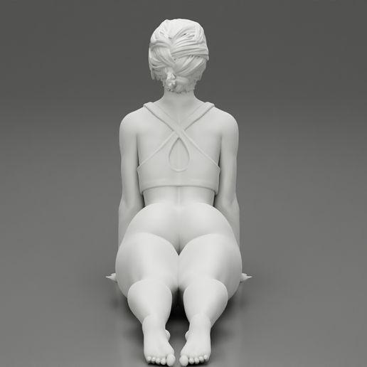 Girl-10.jpg 3D file Pretty Woman Doing Yoga Meditation 3D Print Model・3D print design to download, 3DGeshaft