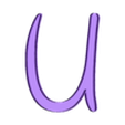 U_Cover.stl LED Alphabet Font NEW Walt Disney Name Lamp by T-D3SIGN