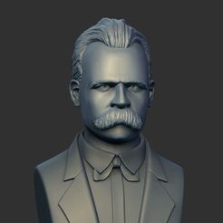 0001.jpg STL-Datei Friedrich Nietzsche BUST herunterladen • Modell zum 3D-Drucken, El_Chinchimoye