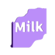 Caras1_Letras_Milk.stl Deckbox de cartón de leche
