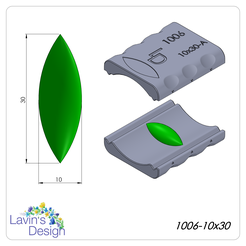 1006-10x30.png Fichier STL ROULEAU DE BILLES D'ARGILE POLYMÈRE / FORME TORPEDO / LED1006-10x30・Modèle pour impression 3D à télécharger