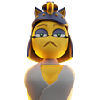 2.png Sculpture 3D d'Ankha d'Animal Crossing dans Blender3d