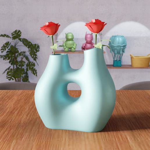 3D Modern Vase 2 STL File - 360 - 3D model önizlemesi