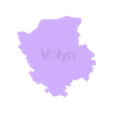 Volyn_Blau.stl Ukraine Karte / Ukraine Map