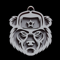 4.png Файл STL Russian Bear Pendant・Дизайн 3D принтера для загрузки