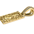 render-2.png RECTANGLE GOLD SKULL PENDANT 3D PRINTABLE MODEL