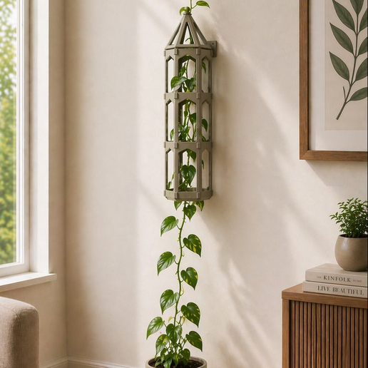 IMG_2022.png Modular Wall Plant Trellis STL | Climbing Vine Support System modern decor