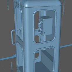 1.jpg Fichier STL telephone box cabine téléphonique telephone・Modèle pour impression 3D à télécharger