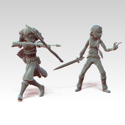 FANM001-1.jpg 3D file Ellen & Mawr, the Fighting Princesses・3D printer design to download