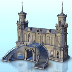 1.jpg Файл STL Baroque palace with large staircase - Flames of war Bolt Action Empire baroque Age of Sigmar Modern Warhammer・Дизайн 3D принтера для загрузки