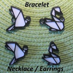 IMG_72911.jpg STL file 4 Bird / Swan Necklaces, Bracelets, Earrings, Jewelry・3D print design to download
