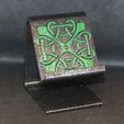 Celtic square in green pic .jpg Celtic square knot phone stand