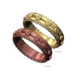 Screw-Mid-split-Braided-sides-cigar-band-size7-8-00.jpg STL file Split screw head side braided band US sizes 7 8 3D print model・Design to download and 3D print