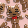 gingerbread-cat_pattern.png Print In Place Articulated Gingerbread Cat Ornament