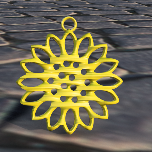 sunflower .png Fichier STL gratuit Boucle d'oreille tournesol・Design pour imprimante 3D à télécharger, raimoncoding