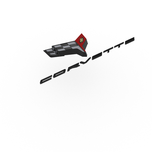 🚙 chevrolet corvette logo・ STL File for 3D printing and CNC machining ...