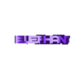 Text Flip - Elephant 2.0.stl Text Flip - Elephant (5 STLs)