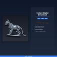 02_digital_download.png Cybernetic Cat Figurine - 3D Printable STL File