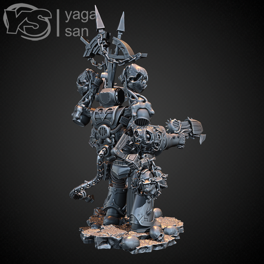 4.png STL file Faceless Cyber Chaos Sorcerer・3D printable model to download, yagasan