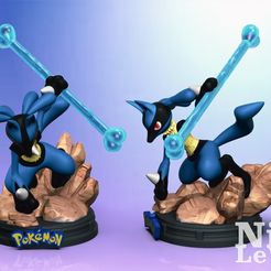 Gohan-2.jpg Fichier STL Lucario Pokemon imprimable en 3D・Objet pour impression 3D à télécharger