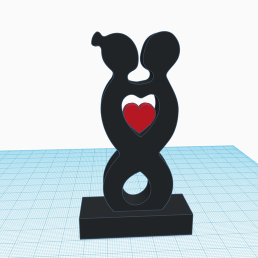 couple-in-love-sculpture-4.png Fichier STL Sculpture Homme Femme Baiser, Statue d'amour, Amour éternel Infinity Couple amoureux・Design pour imprimante 3D à télécharger, Allexxe