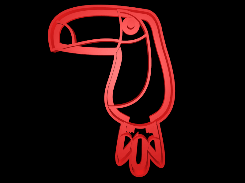 Toucan.png Download STL file Flying animals Cookie cutter set • 3D printer template, davidruizo