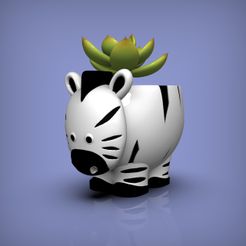 1.jpg STL file Zebra Planter・3D printing design to download, DeNzzzO