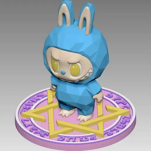 👾 Low poly LABUBU・Fichier OBJ Gratuit pour Impression 3D・Cults