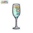 1015_cutter.png CHAMPAGNE GLASS COOKIE CUTTER MOLD