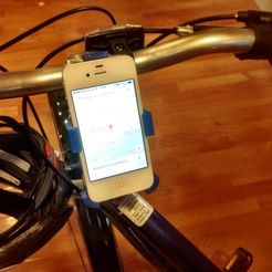 bikemount6_display_large.jpg Бесплатный STL файл iPhone 4s bike mount revised.・3D-печатная модель для загрузки