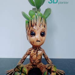 planter Файл STL малыш Грут・Модель 3D-принтера для скачивания