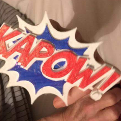 kapow.PNG STL file Kapow Knuckles・3D printing design to download