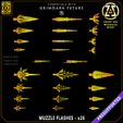 MuzzleFlashes_02_smaller_MMF.jpg Muzzle Flashes - PRESUPPORTED for Tabletop gaming - 6 styles in 4 Sizes