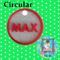 circular.png Fichier STL Médaille pour chien・Design imprimable en 3D à télécharger