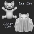 cats.jpg Ghost kitty and Boo kitty - print in place toys of Halloween collection