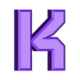 K.stl Letters and Numbers ROBOCOP | Logo